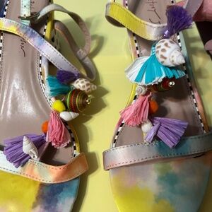 Colorful Sandals with Tassels and Shells